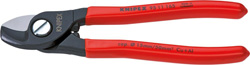 Nożyce do cięcia kabli z rękojeściami z tworzywa sztucznego 165mm, KNIPEX