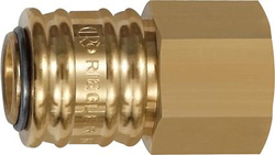 Szybkozłącze z mosiądzu, średnica nom.7,2mm, gwint wewnętrzny G 1/2" RIEGLER