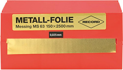 Folia metalowa, ze stali niestopowej 150x2500x0,025mm RECORD
