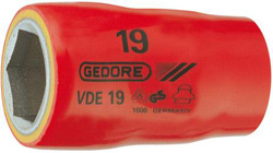 Końcówka wymienna klucza nasadowego VDE, 6-kątna 1/2" 10x54mm GEDORE