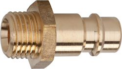 Nypel wtykowy z mosiądzu do złącza o średnicy nom. 7,2mm, gwint zewnętrzny G 1/8
