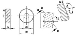 Radelko proste BL DIN 403 PM 20x8x6mm z podzialka 0,8mm H+K