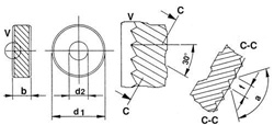 Radelko proste BR DIN 403 PM 20x8x6mm z podzialka 1,2mm H+K