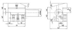 oprawka wzdluzna VDI prawy, górny C3 30x20mm